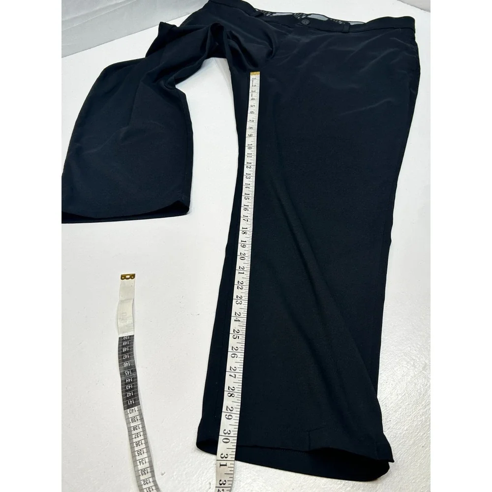 Nike Golf Pants Mens‎ 42x30 M Black Flat Drifit Performance Chino Swoosh 13692